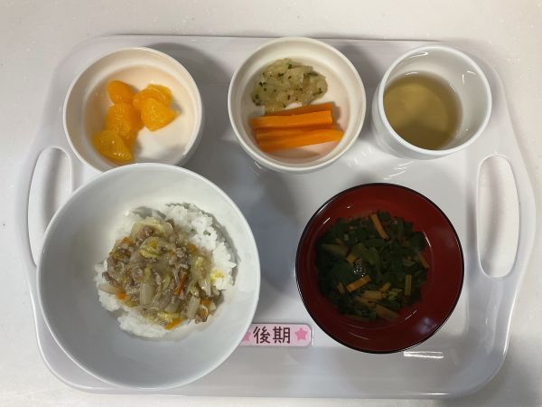 〈後期〉中華丼大根煮スープみかん