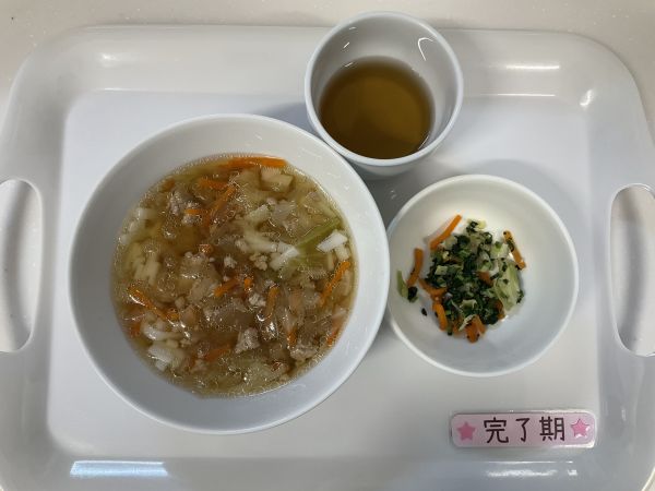 〈完了〉あんかけうどんほうれん草のごま和え