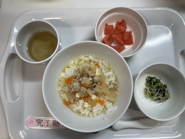 〈完了〉みそうどんブロッコリーの和風サラダすいか