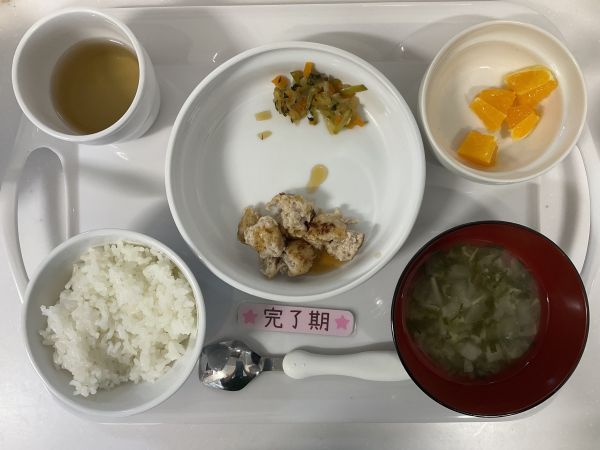 【離乳食完了期】・みそ豆腐ハンバーグ