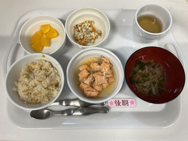【離乳食後期】・鮭の煮付け