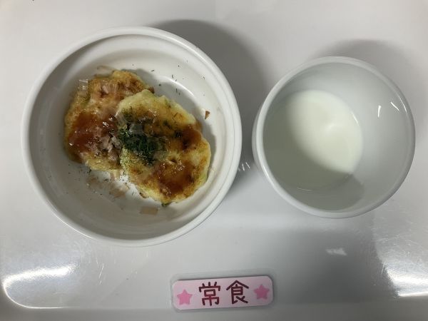 〈常食〉牛乳豆腐とキャベツのお好み焼き