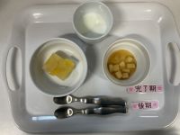 【離乳食完了期•後期】・桃のゼリー・じゃが芋煮