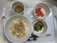 〈後期〉みそうどんブロッコリーとしらす煮すいか
