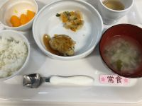 〈常食〉ご飯ひじきつくね大根と人参の昆布和え味噌汁みかん