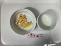 〈完了〉野菜パンケーキ牛乳