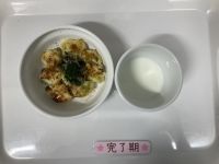 〈完了〉牛乳豆腐とキャベツのお好み焼き